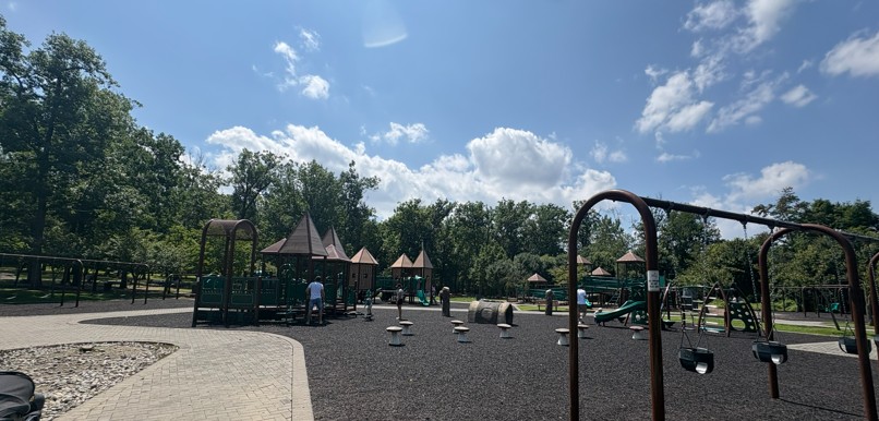 Large playground at Van Saun Park in Paramus NJ