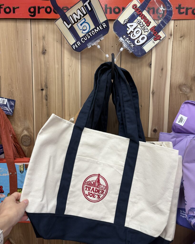 Trader Joe's reusable canvas shopping bag