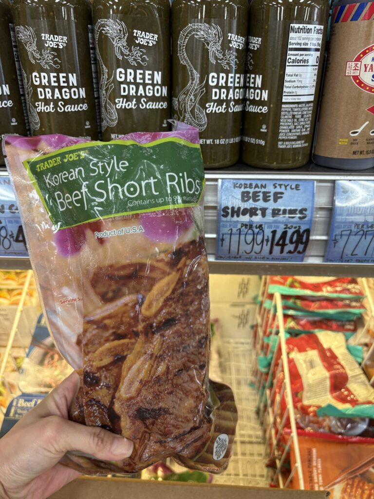 Trader Joe's Korean Style Beef Short Ribs in original packaging
