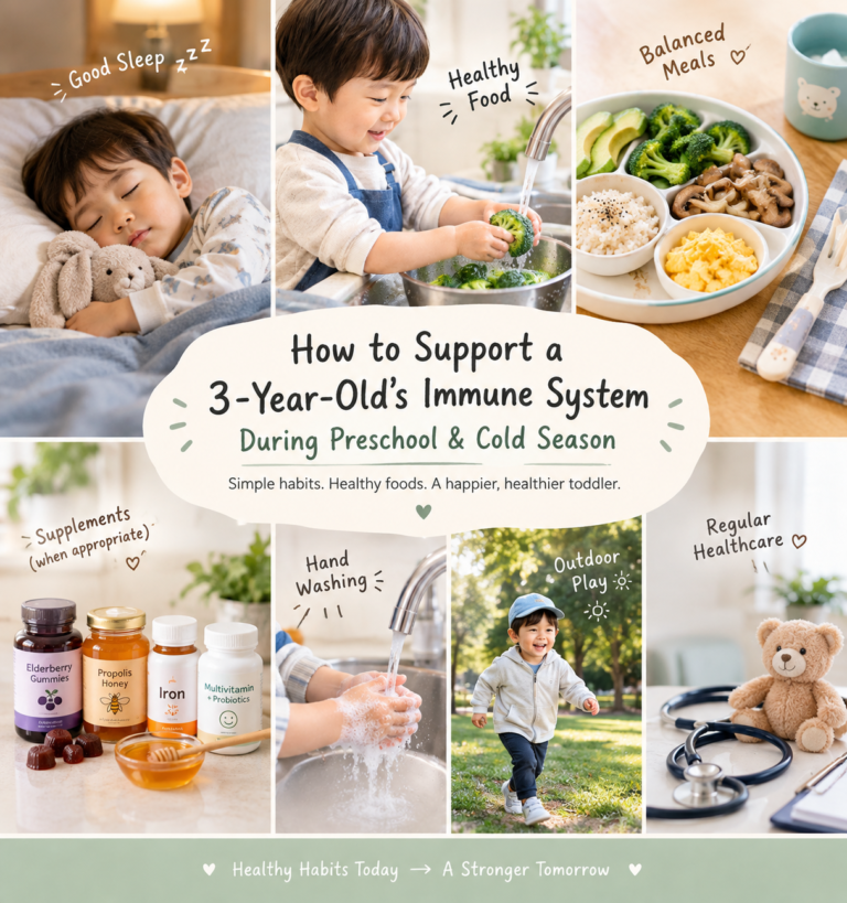 How to Support a 3-Year-Old’s Immune System During Preschool & Cold Season