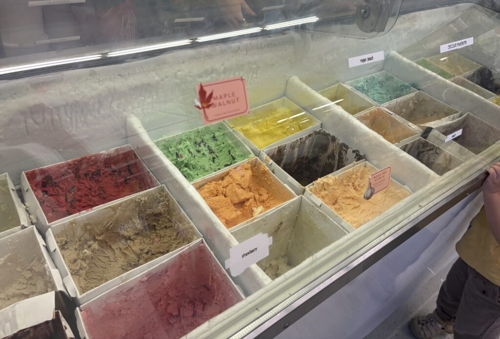 homemade ice cream at Ochs Orchard