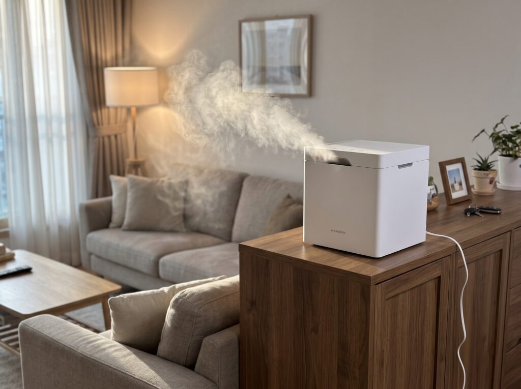 Carepod stainless steel humidifier used at home