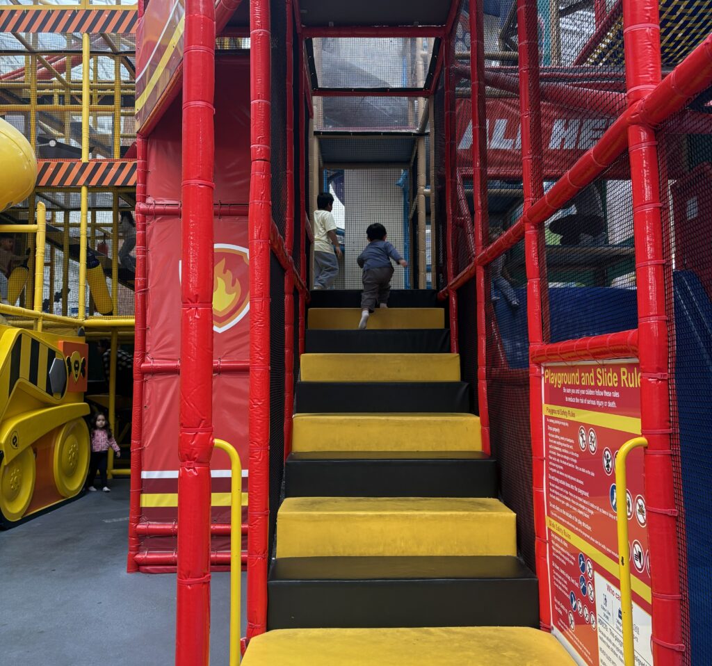 3-year-old playing at PAW Patrol Hero Academy in New Jersey